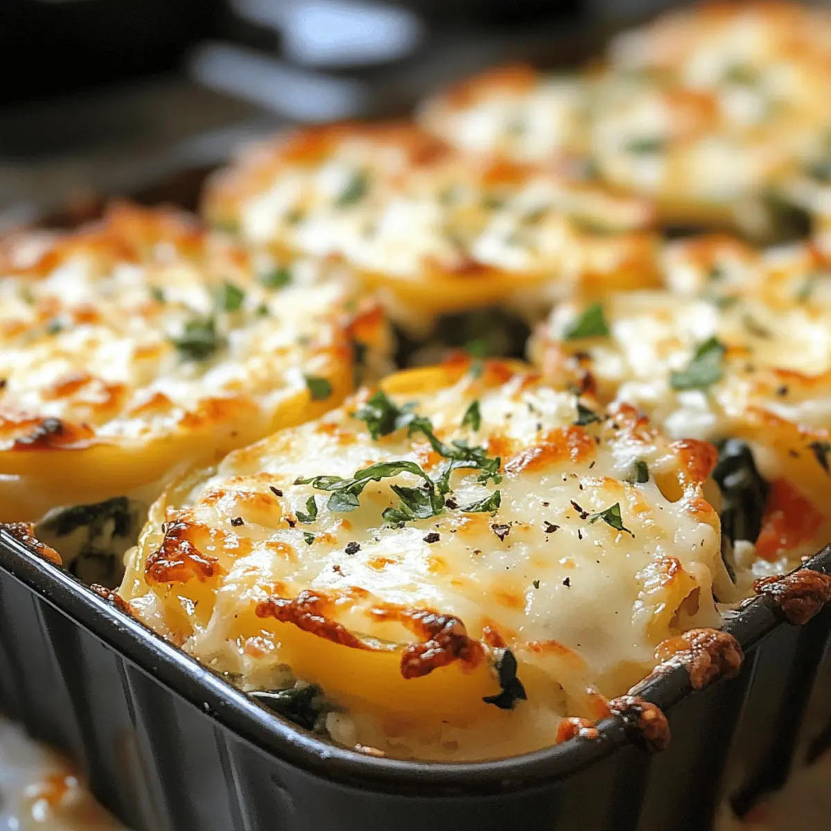 Parmesan-Kartoffelstapel in Muffinform für Genuss