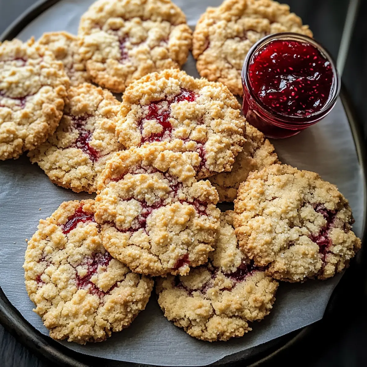 Leckere Streuselplätzchen mit Marmeladenfüllung