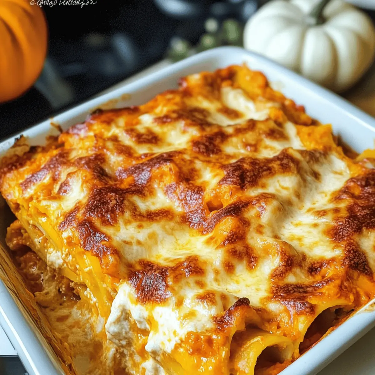 Kürbis Lasagne vegetarisch für den goldenen Herbst