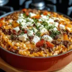 Griechischer Hackauflauf Kritharaki Feta