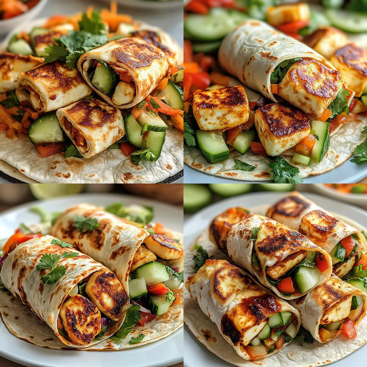 Süße Chili Halloumi Wraps für jeden Geschmack