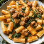 Cremige Wurst Rigatoni