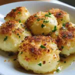 Kartoffelklöße mit Knoblauchbutter Parmesan