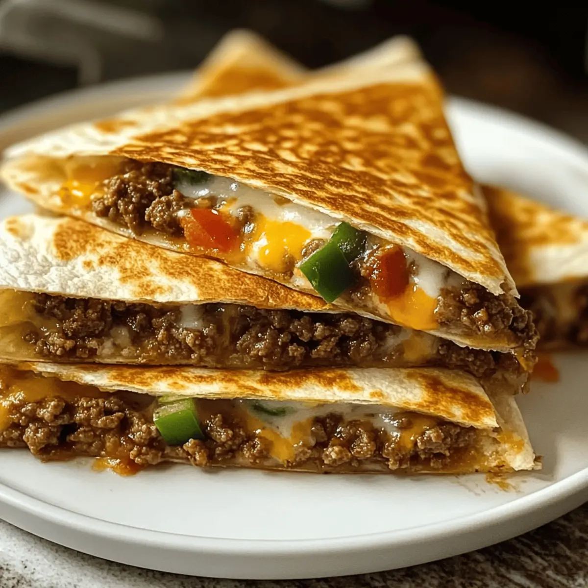 Hackfleisch Quesadillas Käse für die ganze Familie