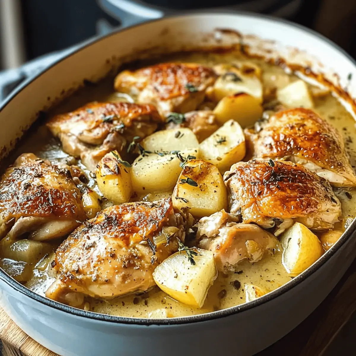 Französisches Apfelwein-Huhn für Gemütliche Abende