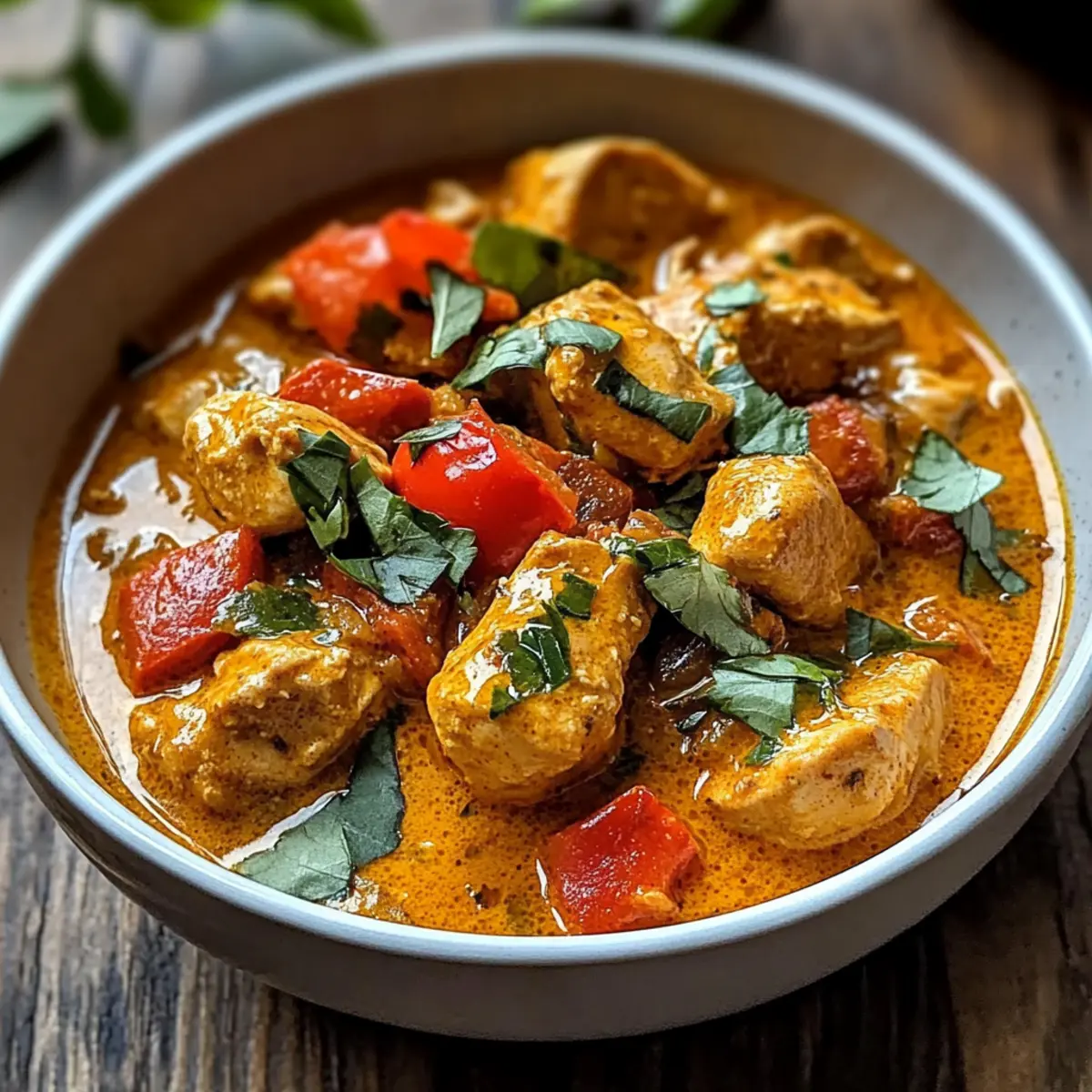 Afrikanisches Kokos-Hähnchen-Curry für kulinarische Abenteurer