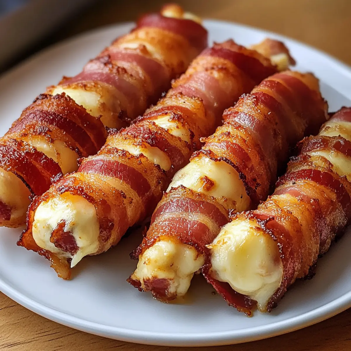 Bacon‑umwickelte Mozzarella‑Sticks in 30 Minuten