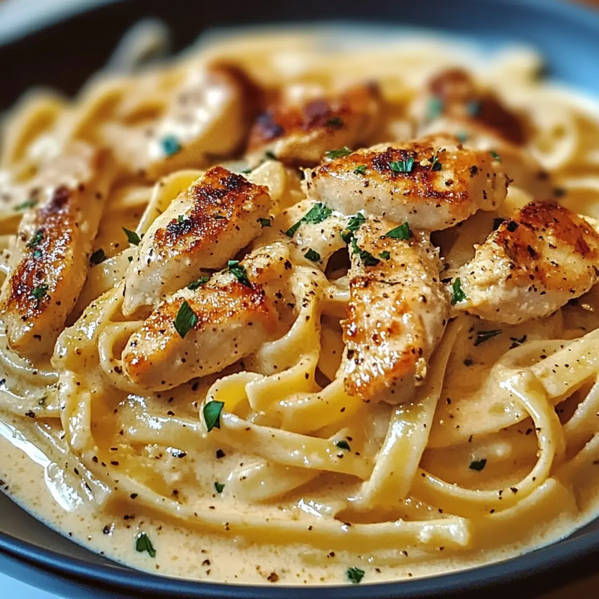 Cremige Hähnchen-Alfredo-Nudeln für jeden Abend