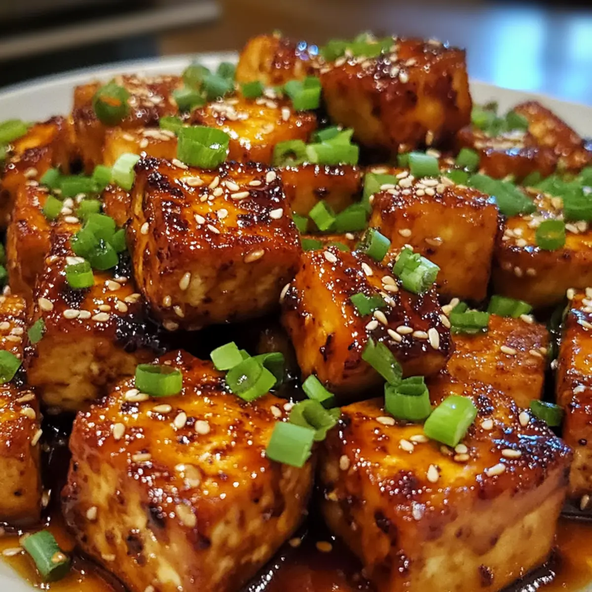 Knuspriger Honig-Knoblauch-Tofu für jeden Anlass