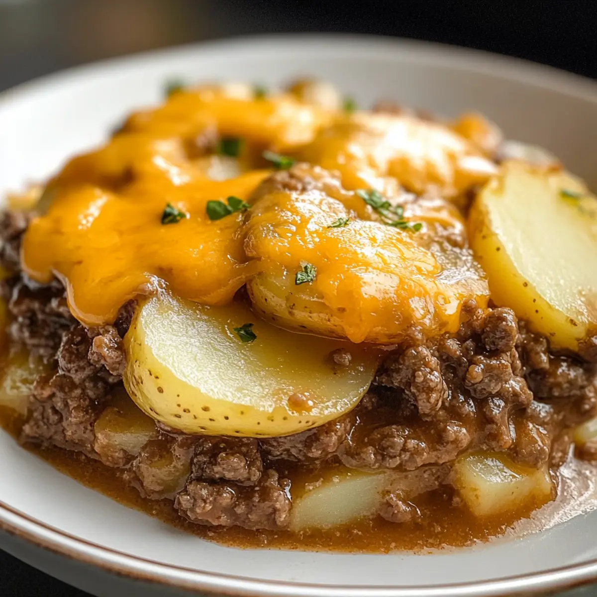 Crockpot Hamburger Kartoffelauflauf leicht gemacht