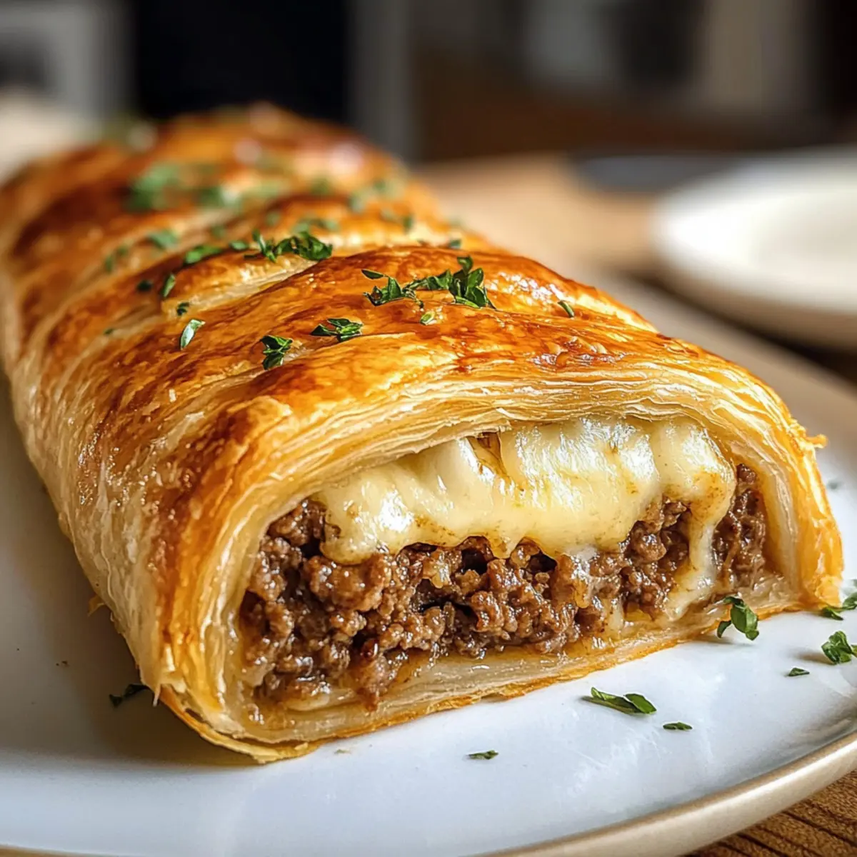 Geniale Hackfleisch-Käse-Blätterteig-Rolle für jeden Tag