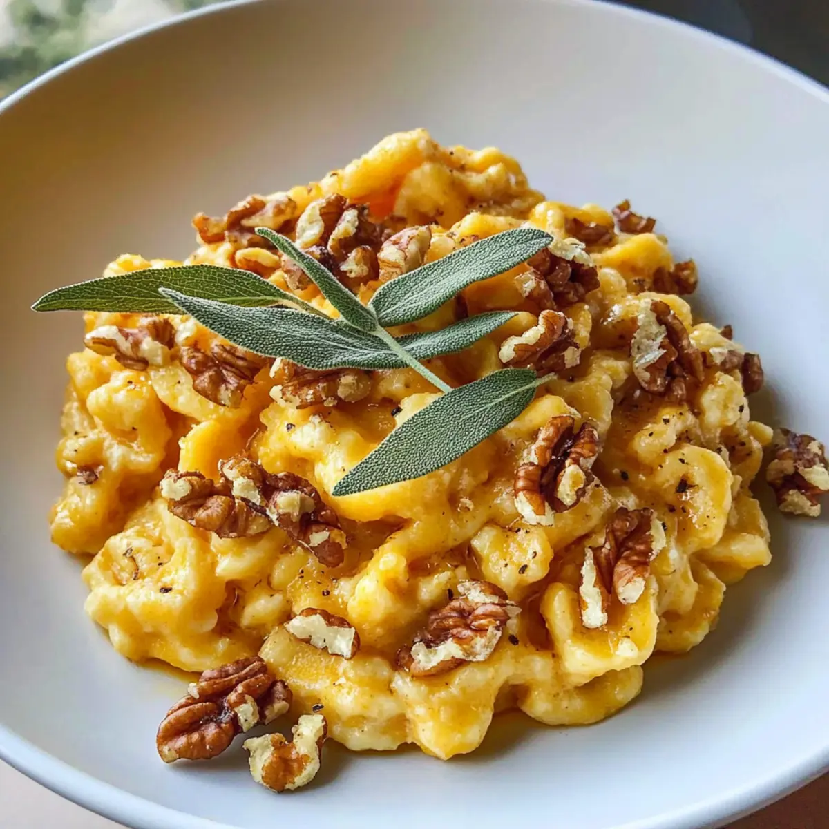 Kürbis-Spätzle mit Walnüssen und Salbei zaubern