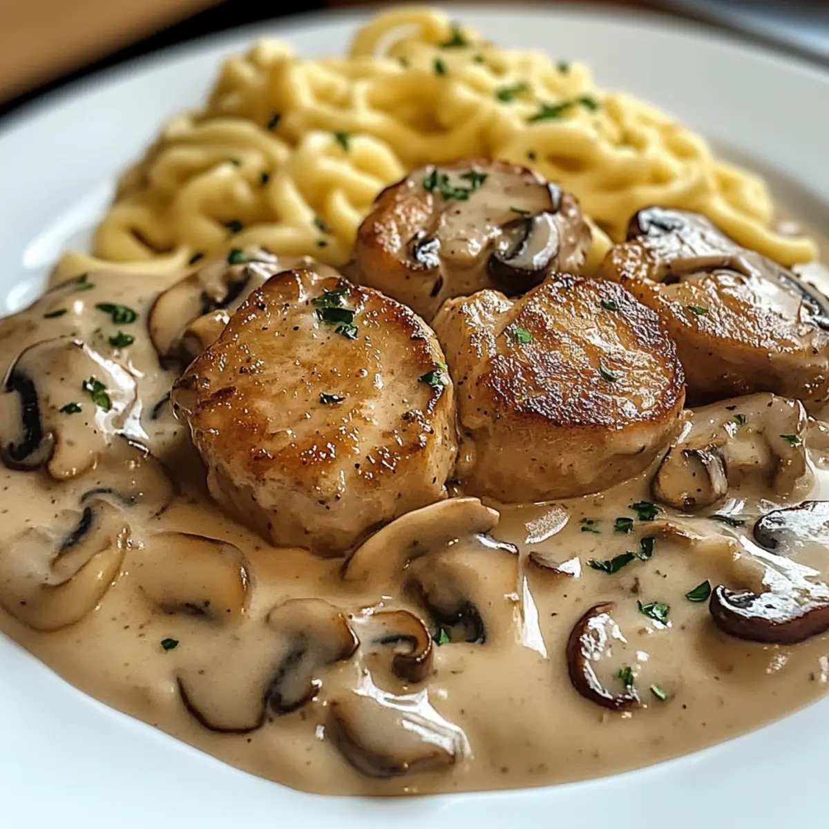 Medaillons in Champignon - Deftige Hausmannskost