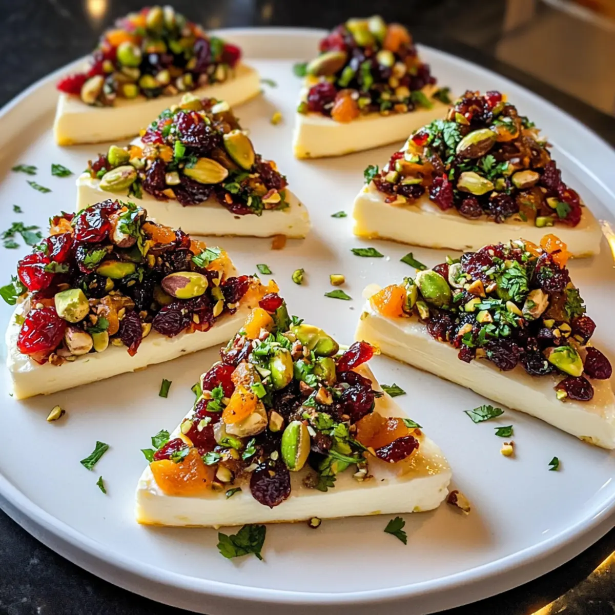 Mini Brie Weihnachtsbäume: Einfache Festtagsleckerei