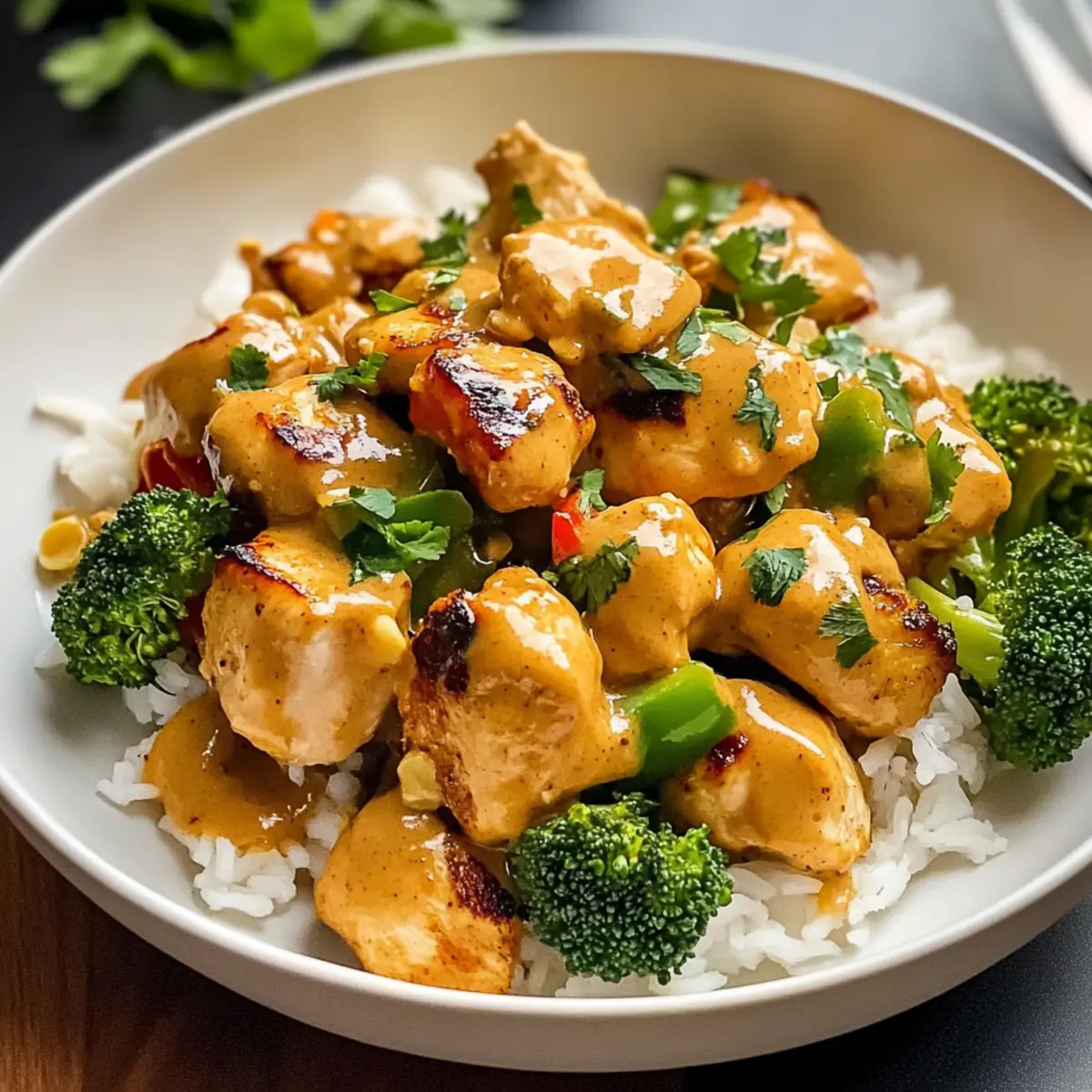 Thailändisches Erdnuss-Hühnchen in 40 Minuten