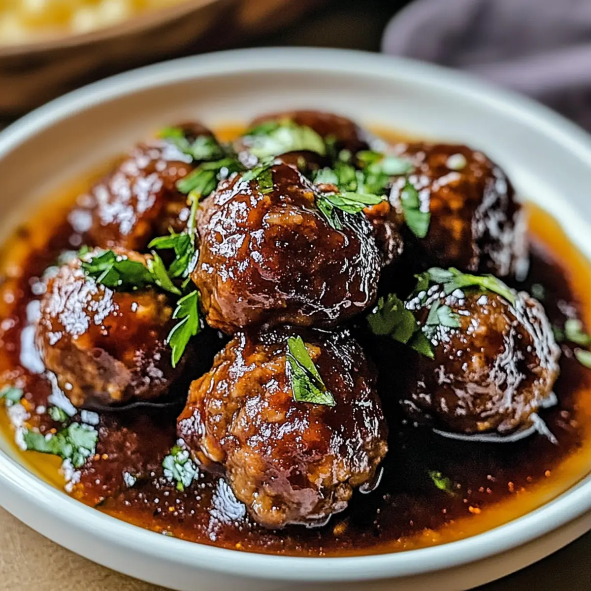 Tiefaromatische Rinder-Fleischbällchen ganz ohne Alkohol