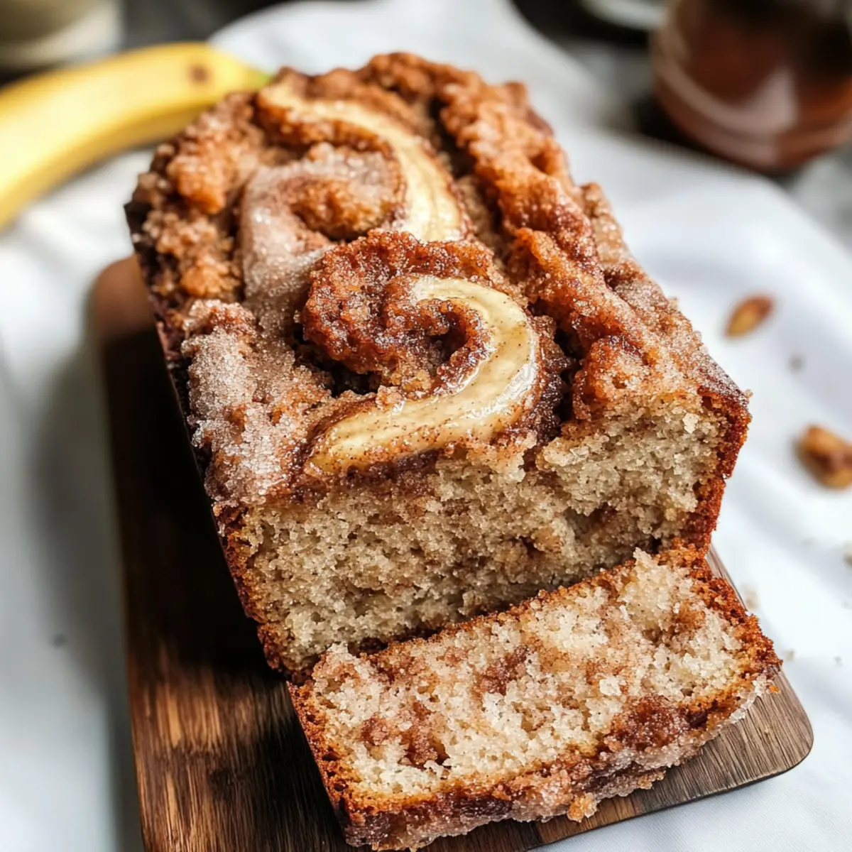 Veganes Zimt-Strudel Bananenbrot mit Streusel genießen