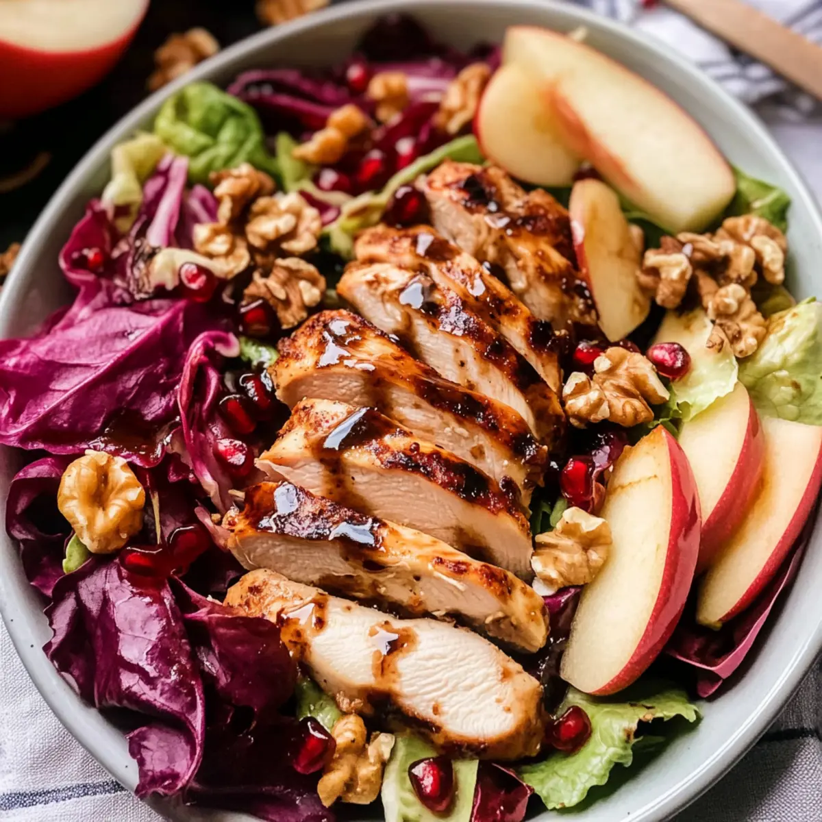 Balsamico-gegrillter Hähnchensalat für den Herbst