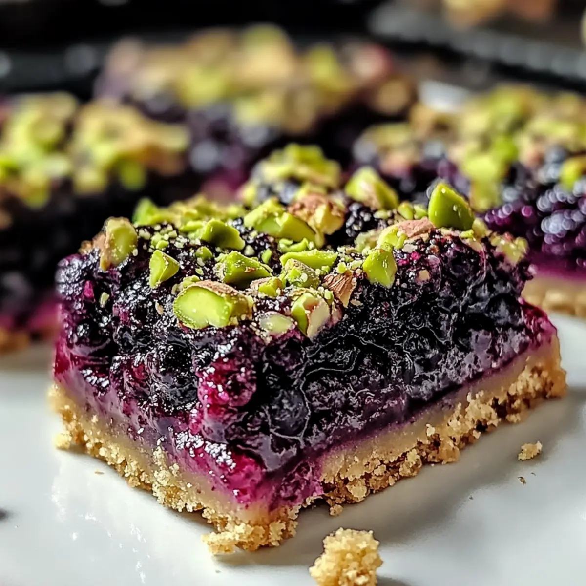 Brombeer-Pistazien-Traumriegel: Unwiderstehliches Glück