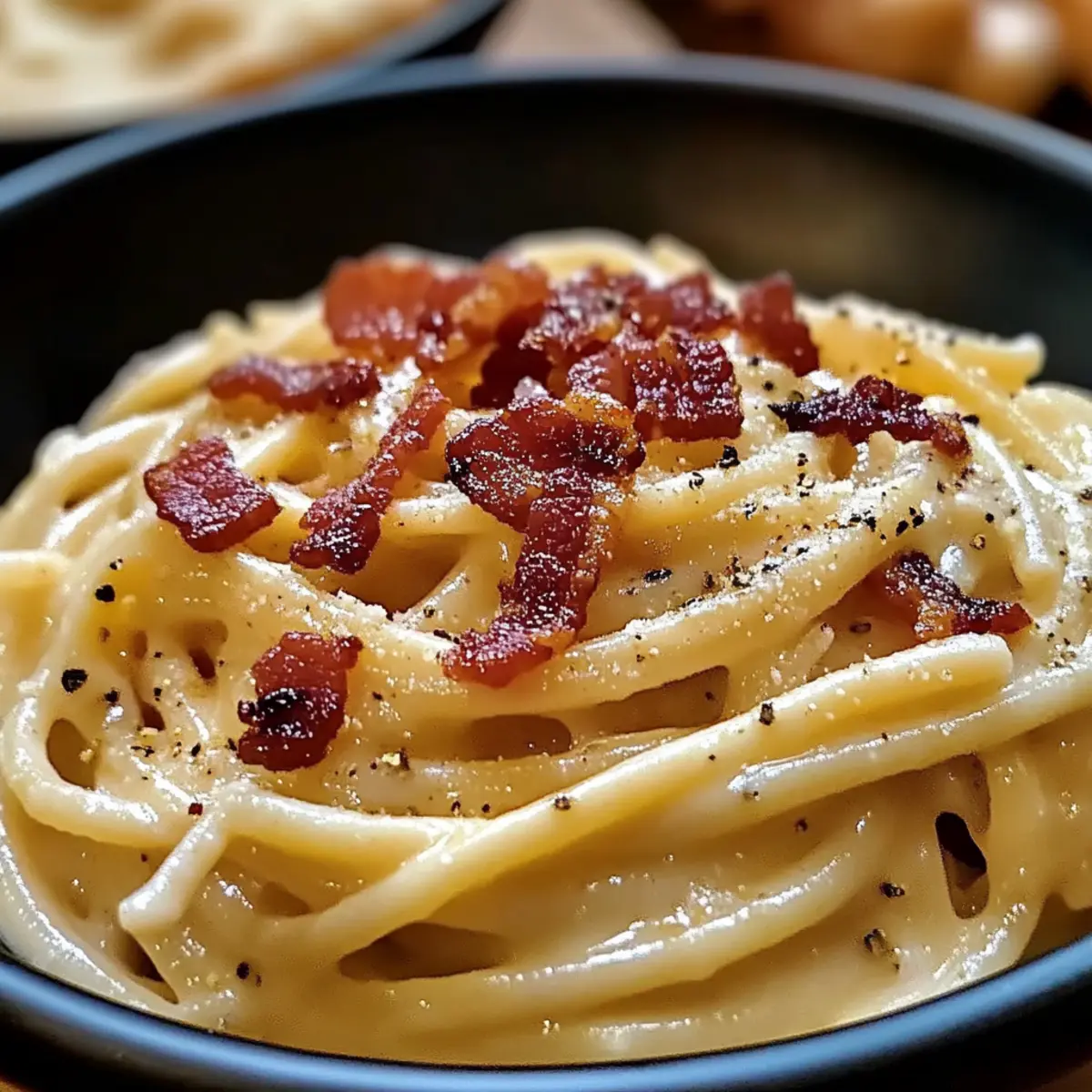 Klassische 25-Minuten Bacon Carbonara Pasta genießen
