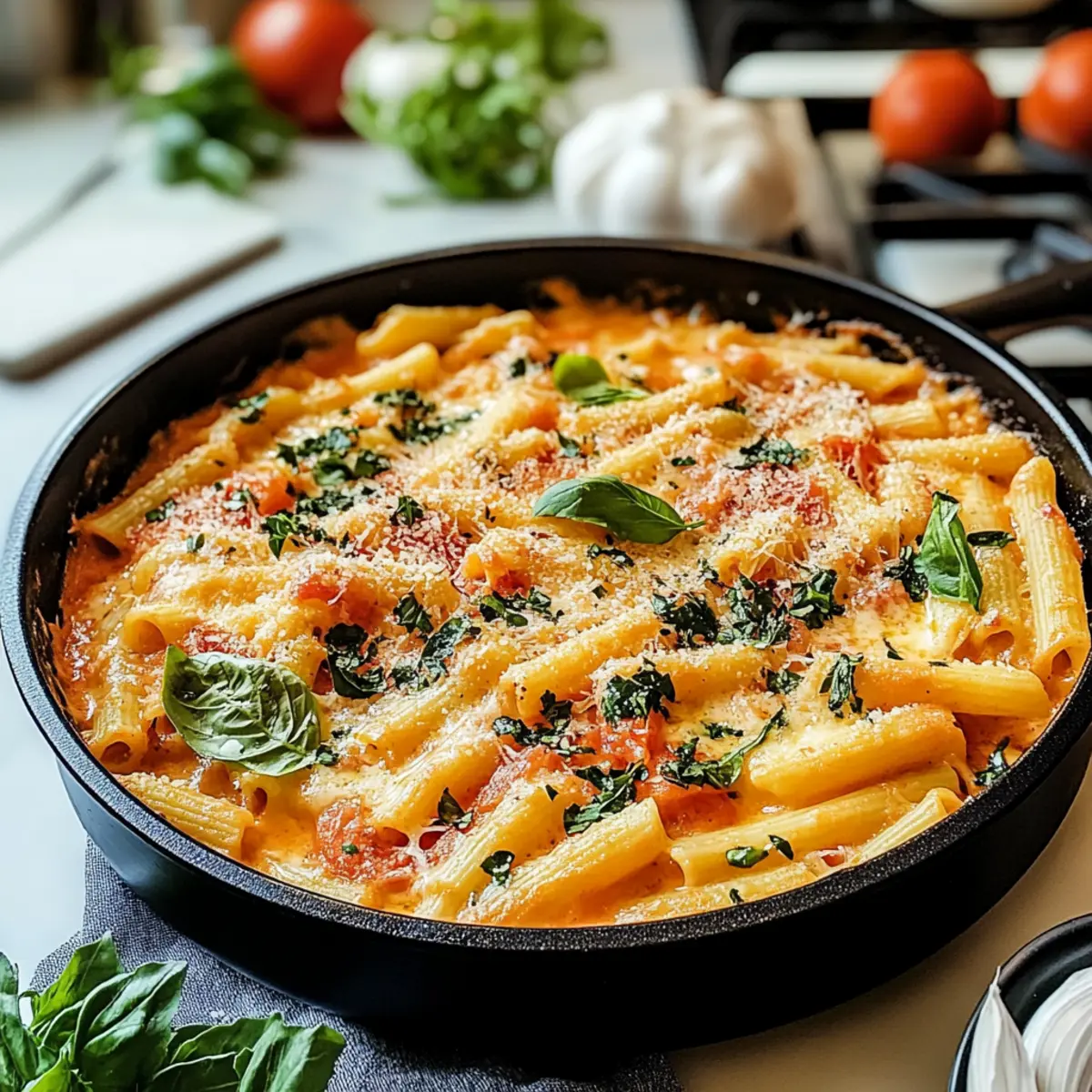 Cremige Tomatennudeln in nur 30 Minuten