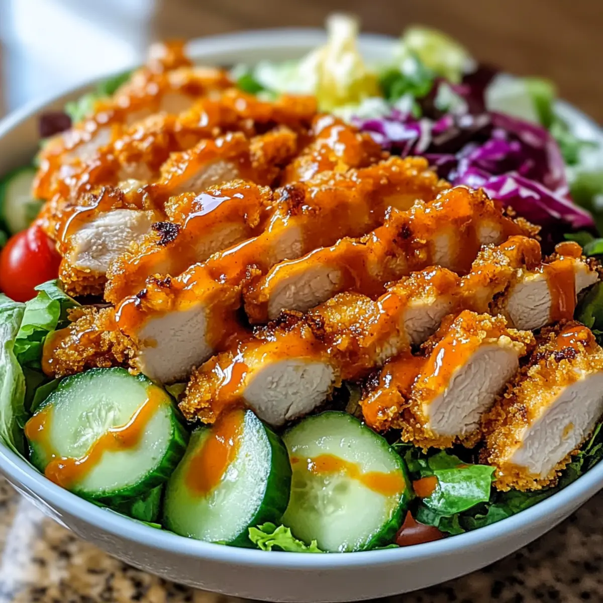 Crispy Buffalo Chicken Salat Schalen für jeden Tag