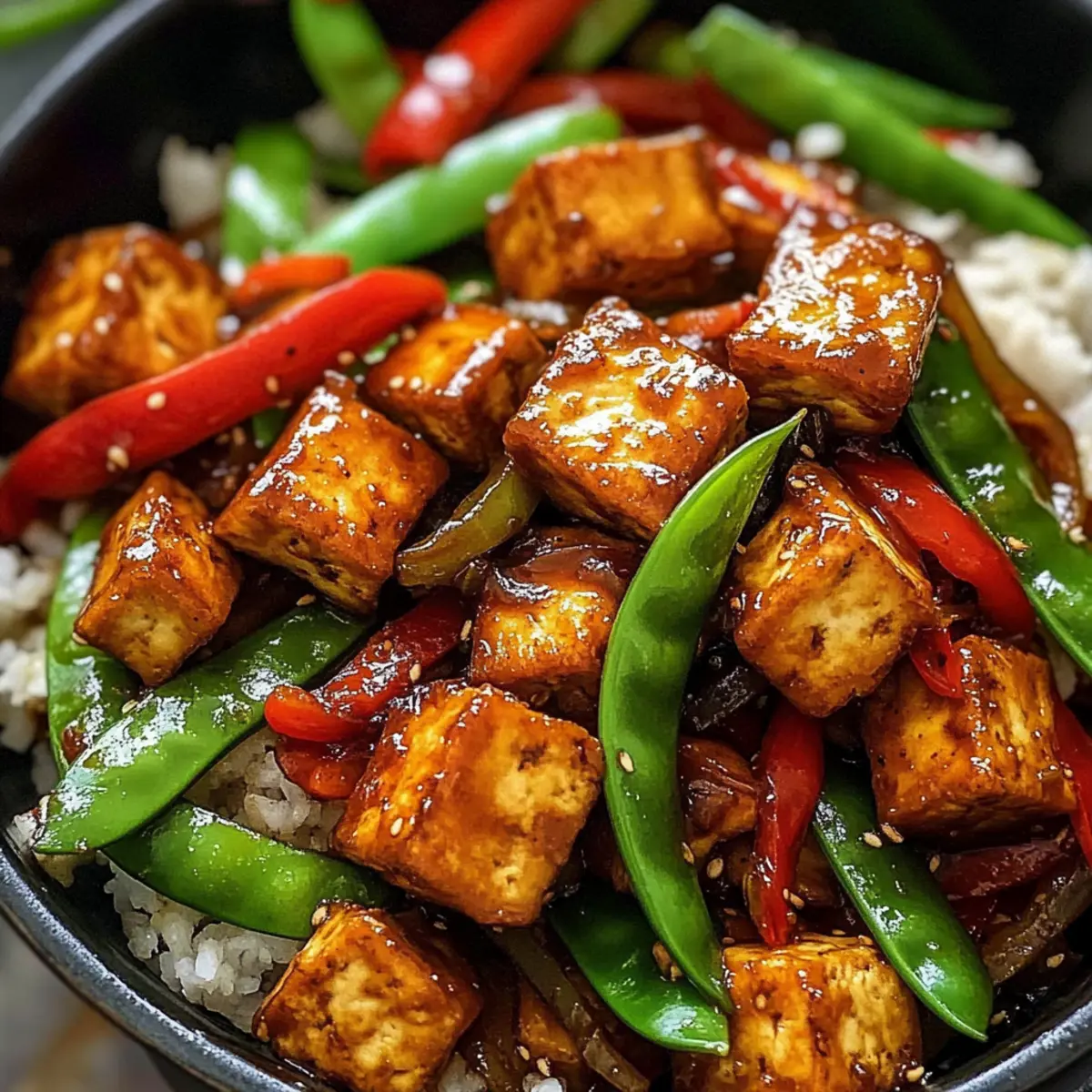 Knuspriger Szechuan-Tofu und Gemüse-Pfanne in 30 Min