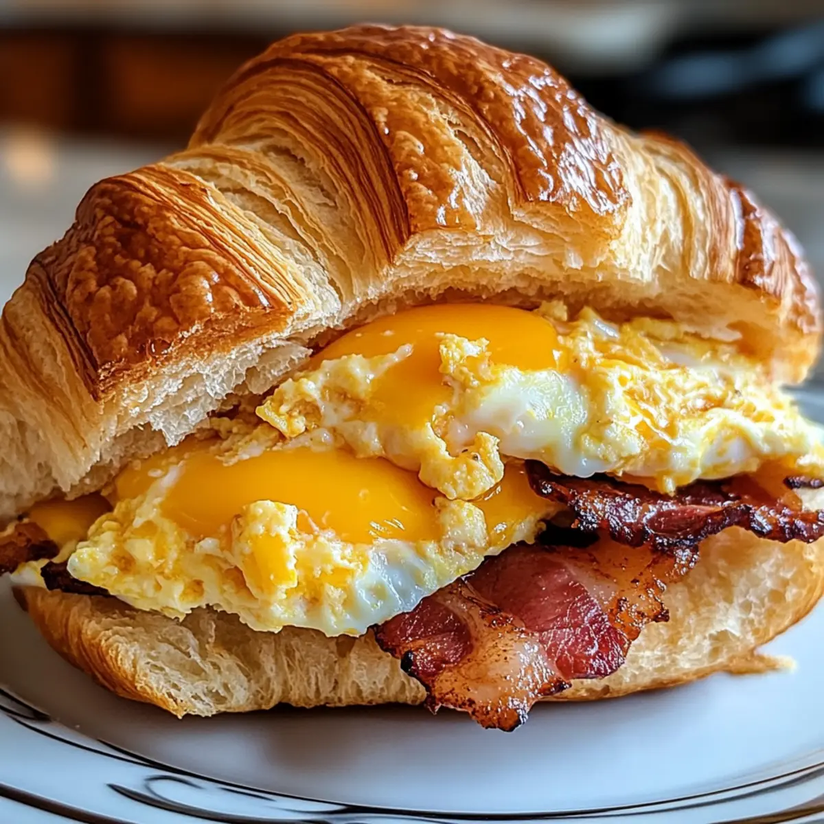 Köstliche Croissant Frühstückssandwiches für den perfekten Morgen