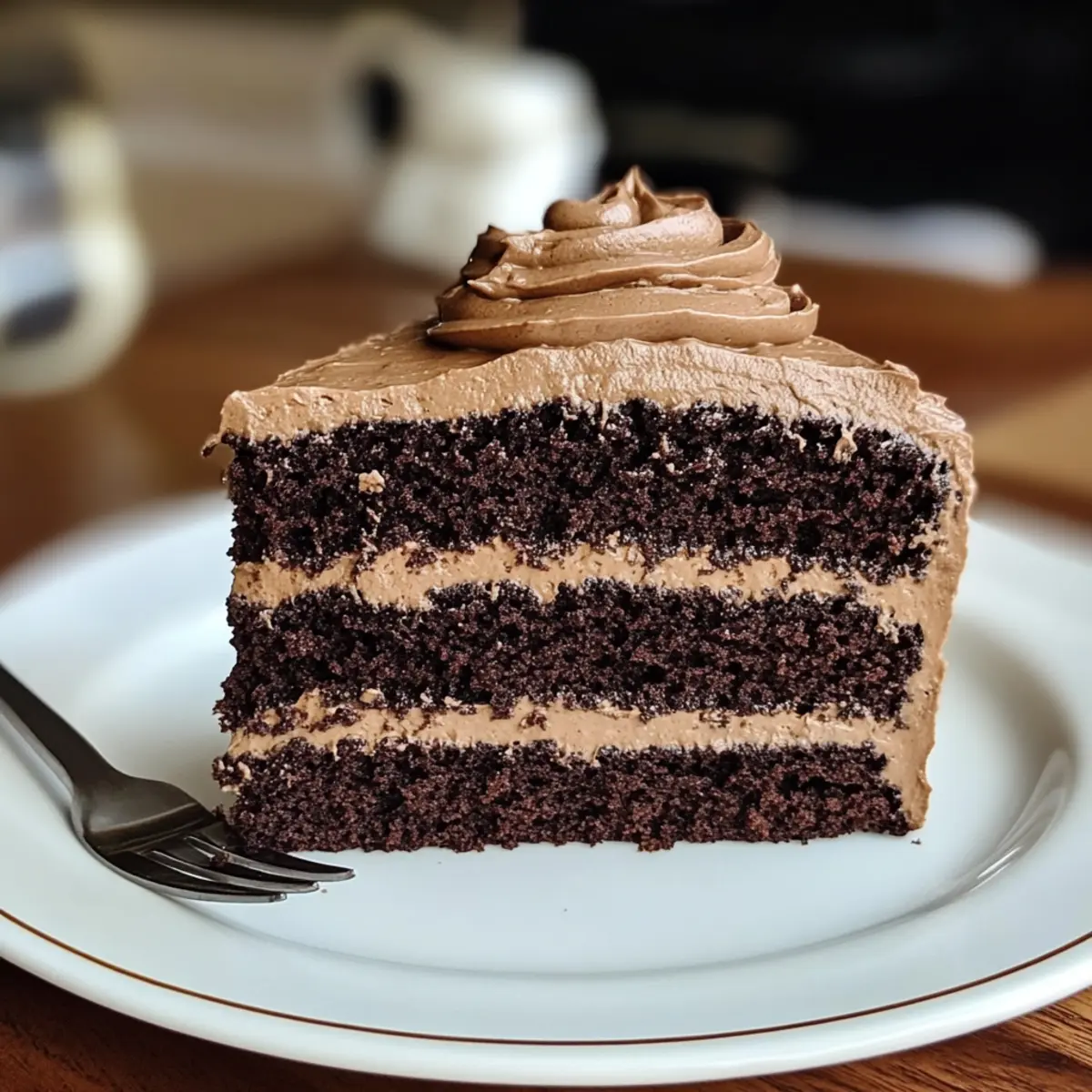 Dunkler Schokoladenkuchen mit Espresso-Buttercreme Rezept