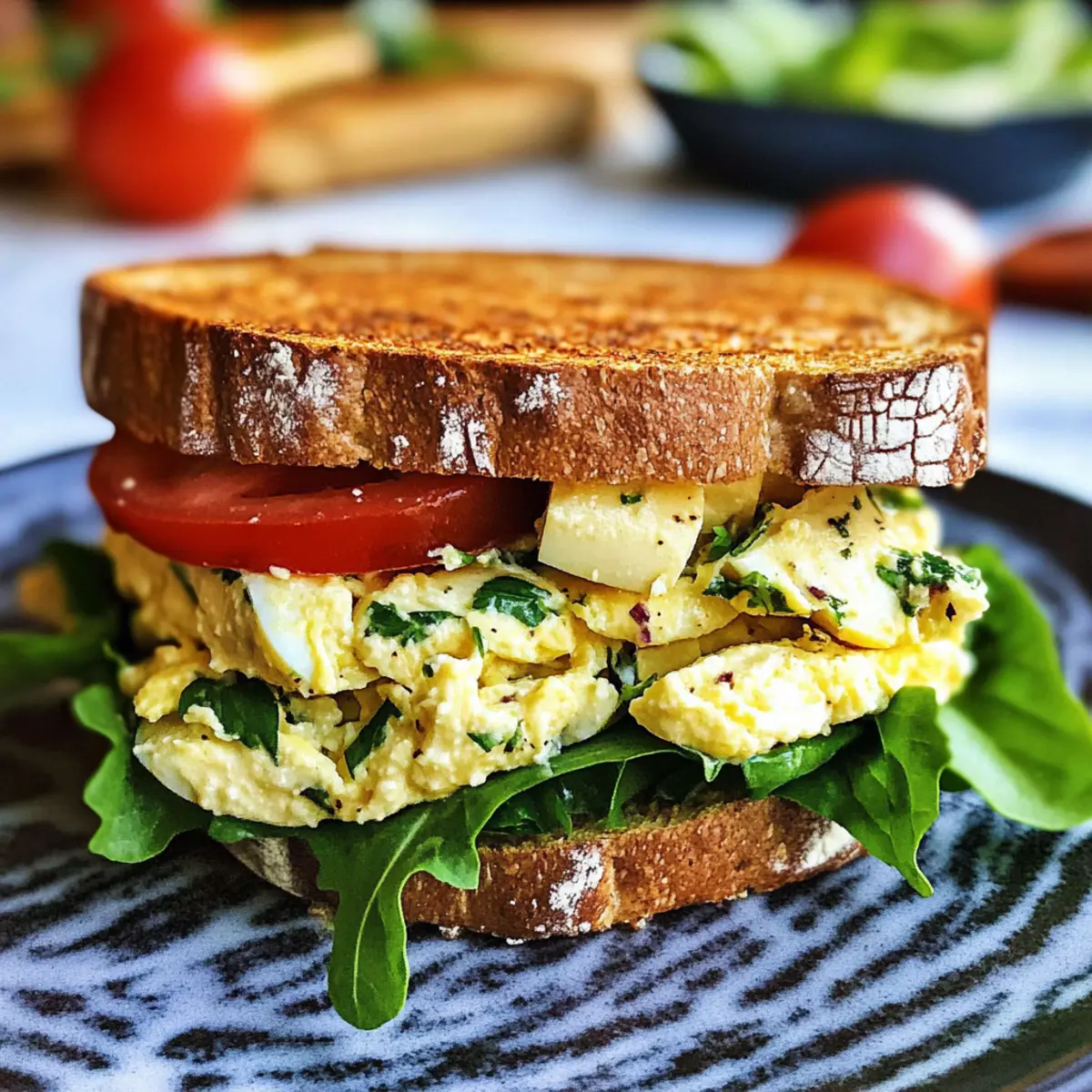 Deluxe Eiersalat-Sandwich mit frischen Kräutern