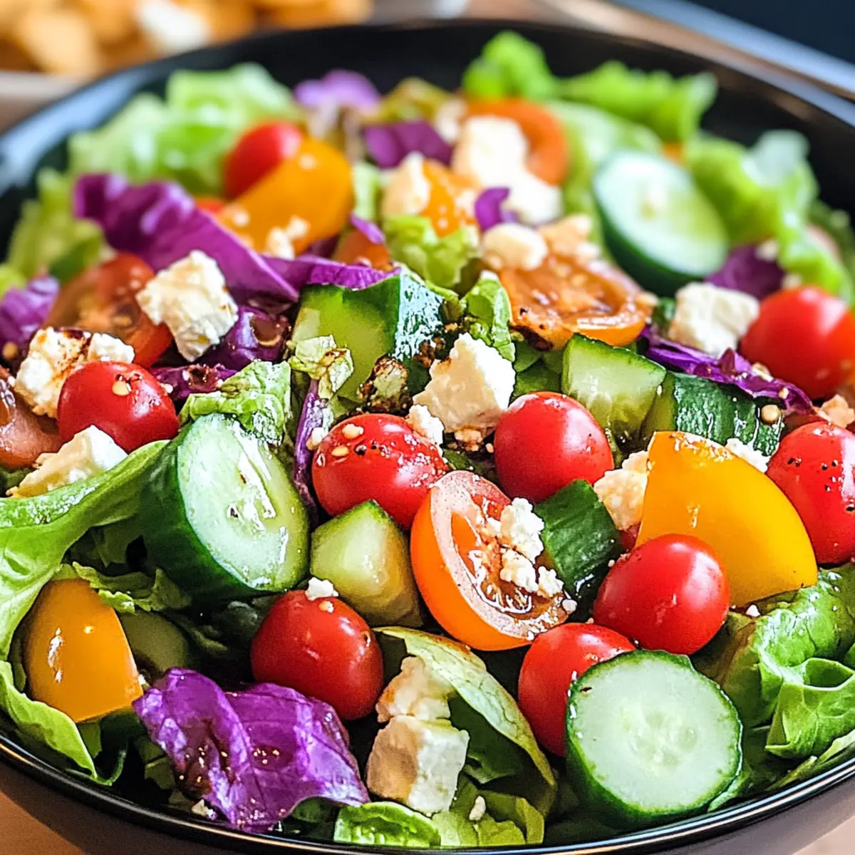Gartensalat mit Balsamico-Dressing genießen