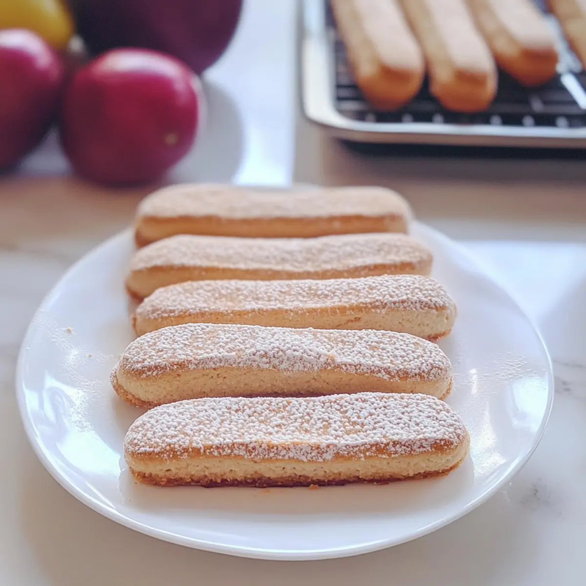 Hausgemachte Löffelbiskuits für Tiramisu selbstgemacht