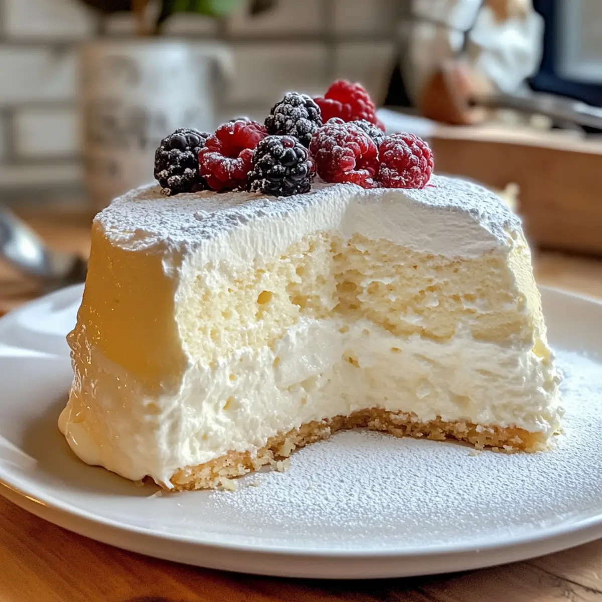 Leichter und fluffiger Joghurtwolkenkuchen für Genießer