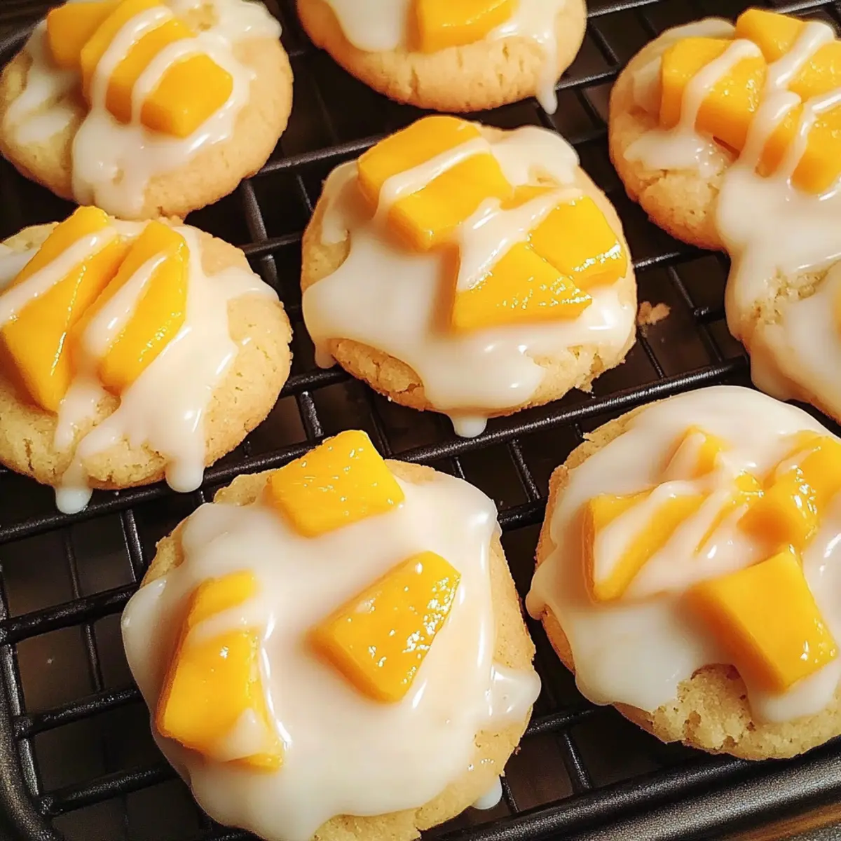 Saftige Mango Kekse mit Vanilleglasur