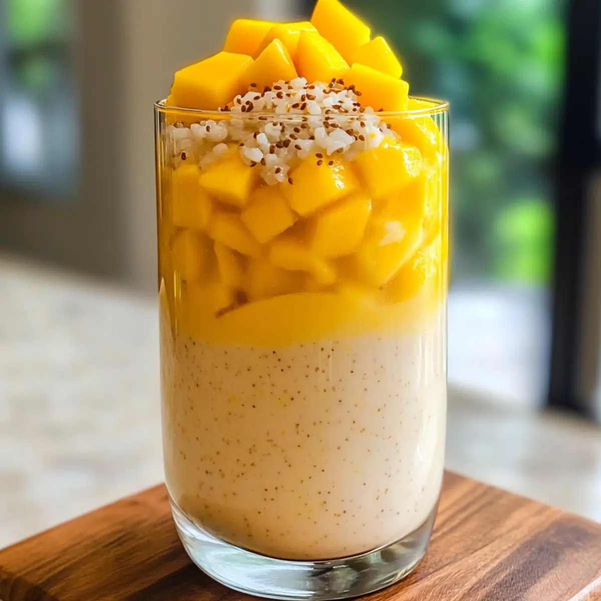 Mango Klebreis Smoothie für tropischen Genuss