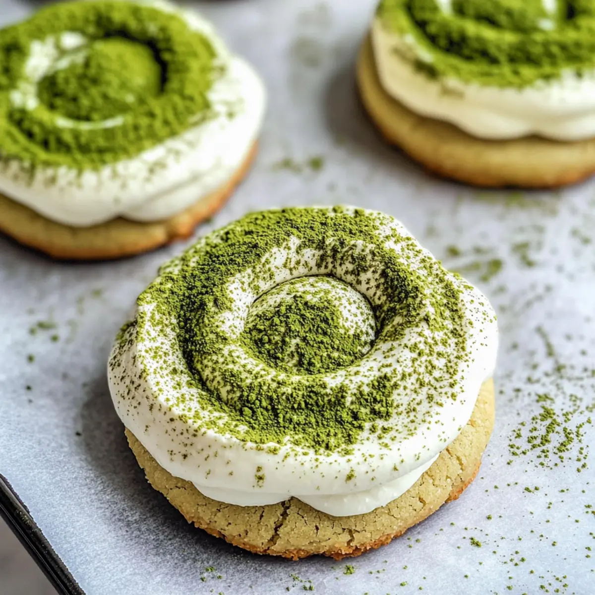 Matcha-Latte-Kekse mit Mascarpone-Traum