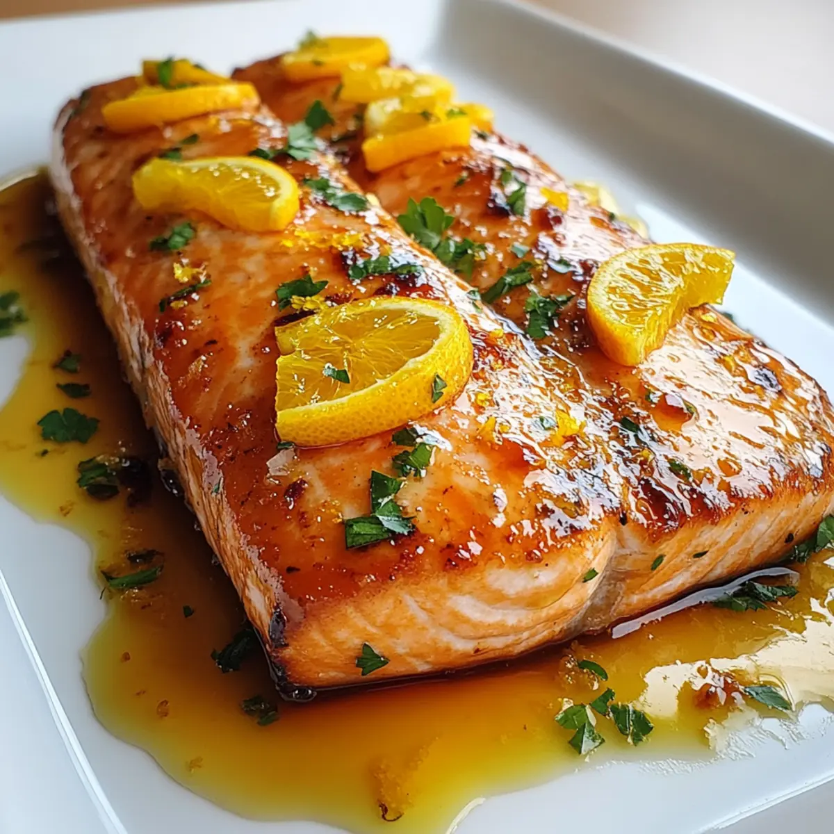 Orangen-Glasierte Lachs für einen schnellen Genuss