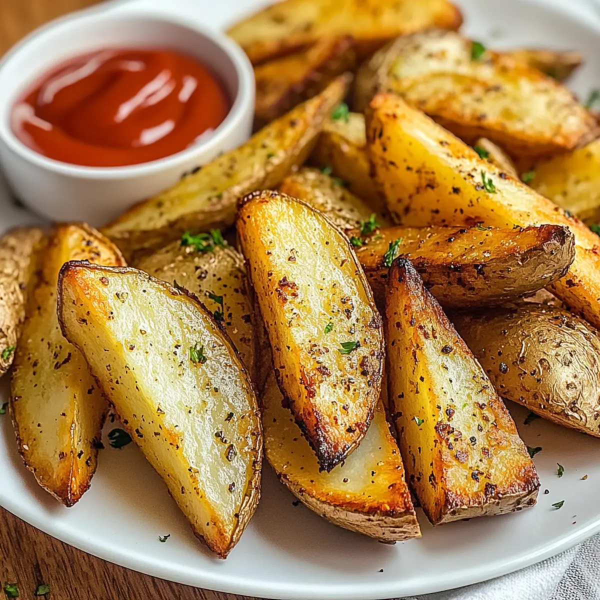 Krosse Kartoffelspalten für jedes Dinner