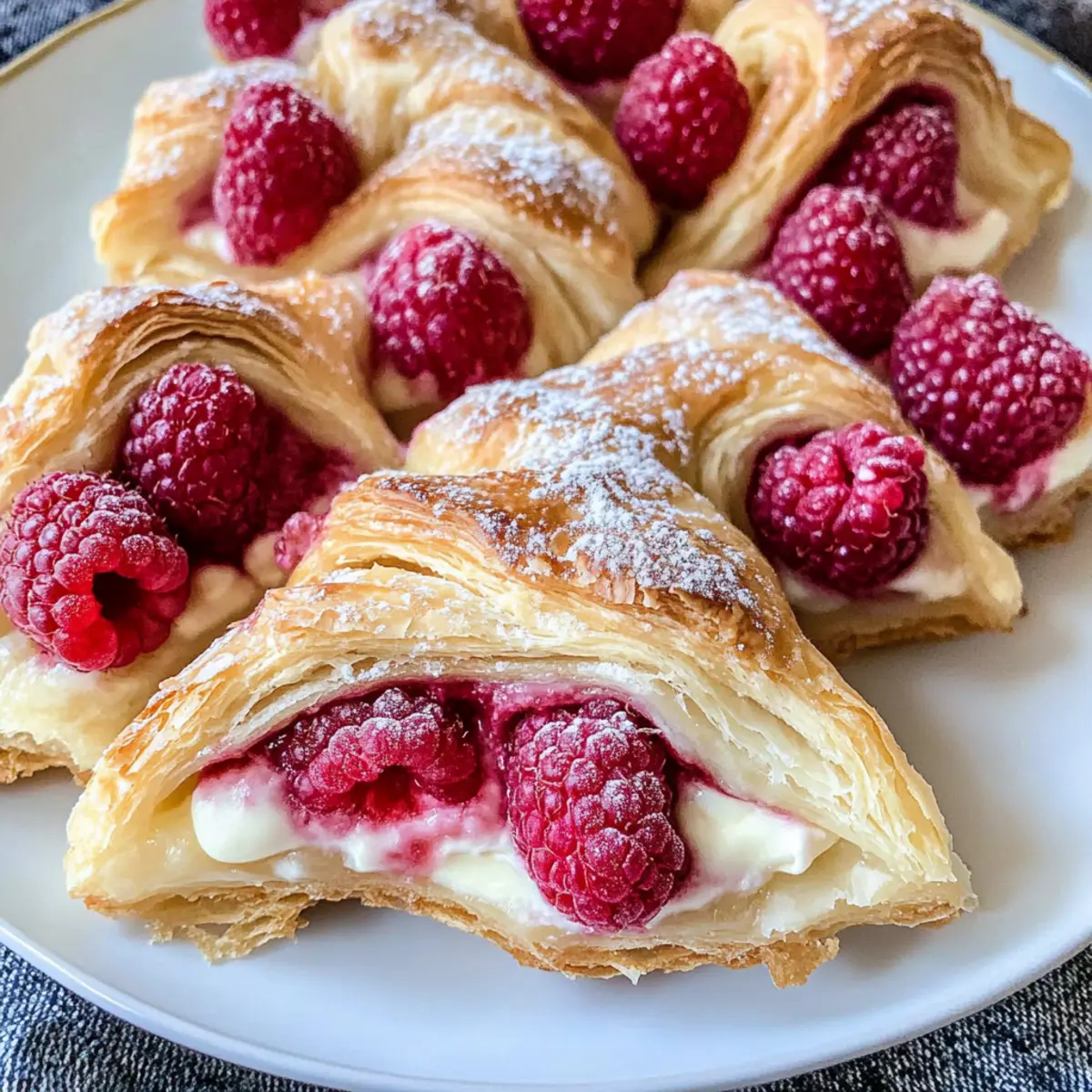 Himbeer-Danish mit cremiger Füllung ganz einfach