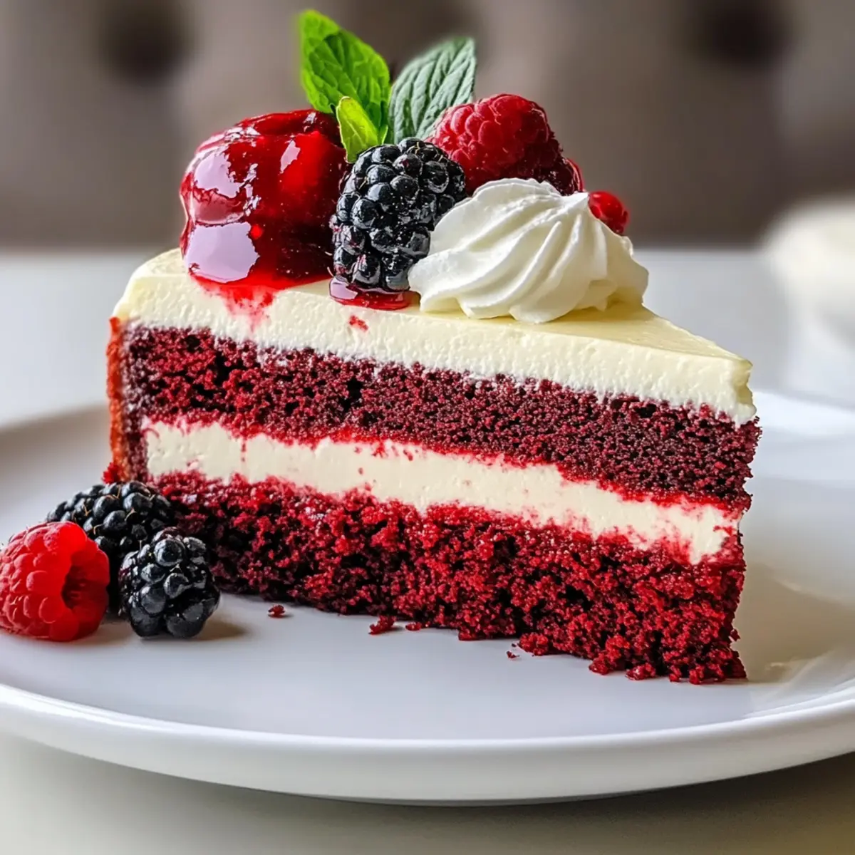 Rote Samt-Käsekuchen-Glück für jeden Anlass