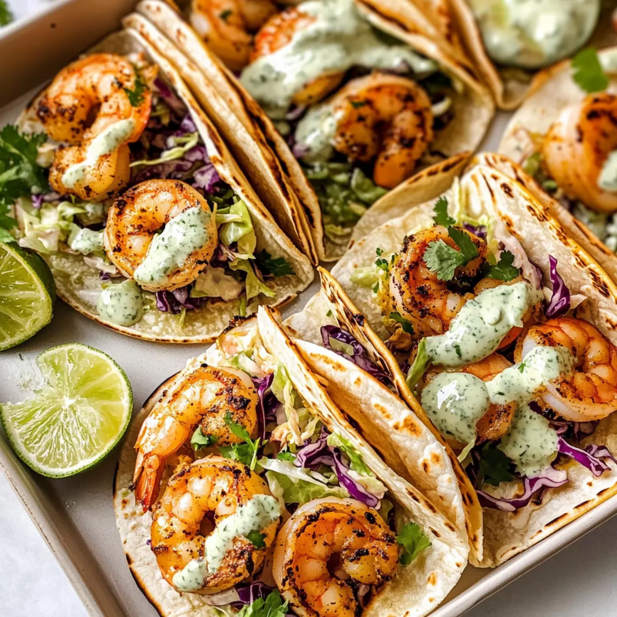 Garnelen-Tacos Mit Cremiger Limetten-Sauce