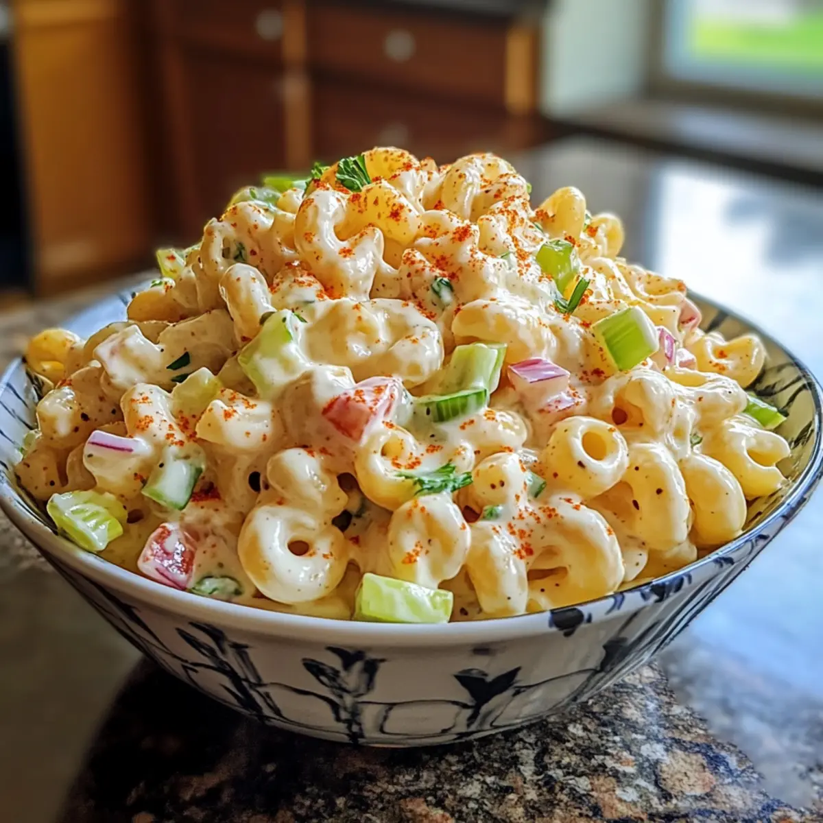 Einfache Macaroni-Salat Rezept für den Sommer
