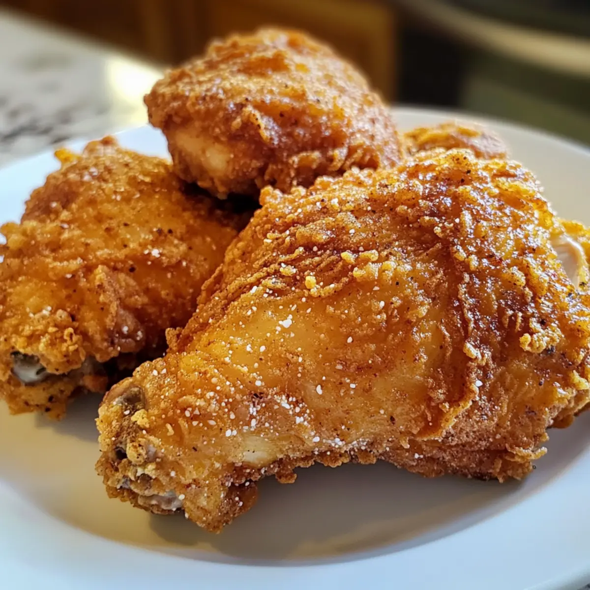 Südliches Wohlbefinden auf einem Teller: Knuspriges Hähnchen