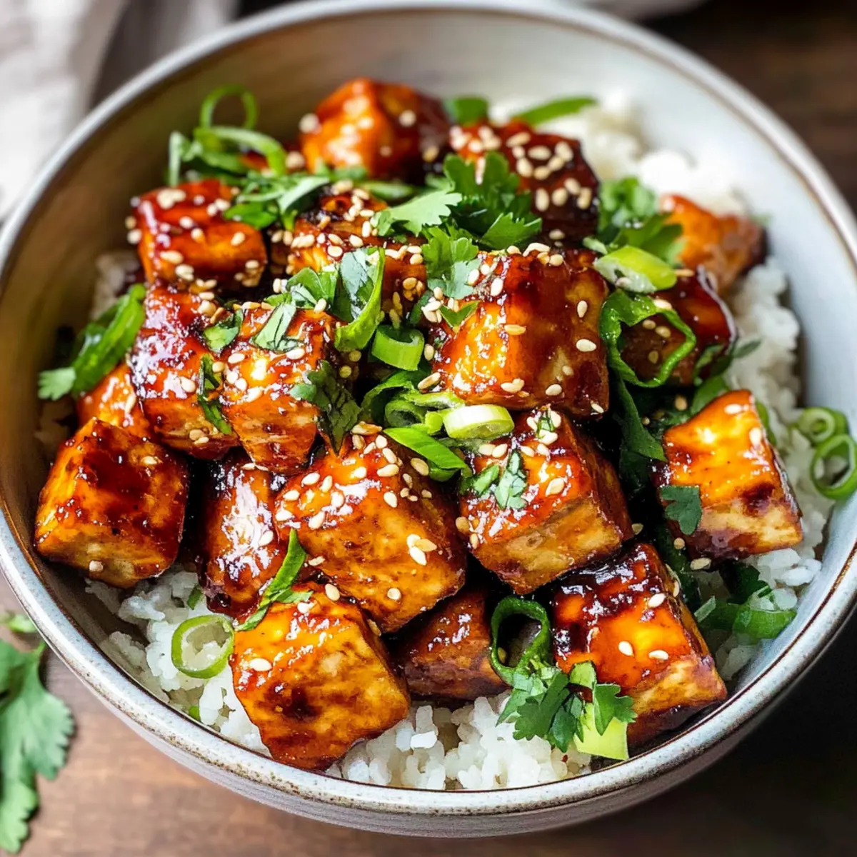 Klebriger Sesamtofu – Vegan und ruckzuck fertig