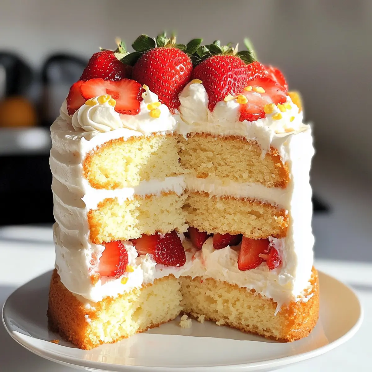Erdbeerkuchen-Layer-Torte Rezept für den Sommergenuss
