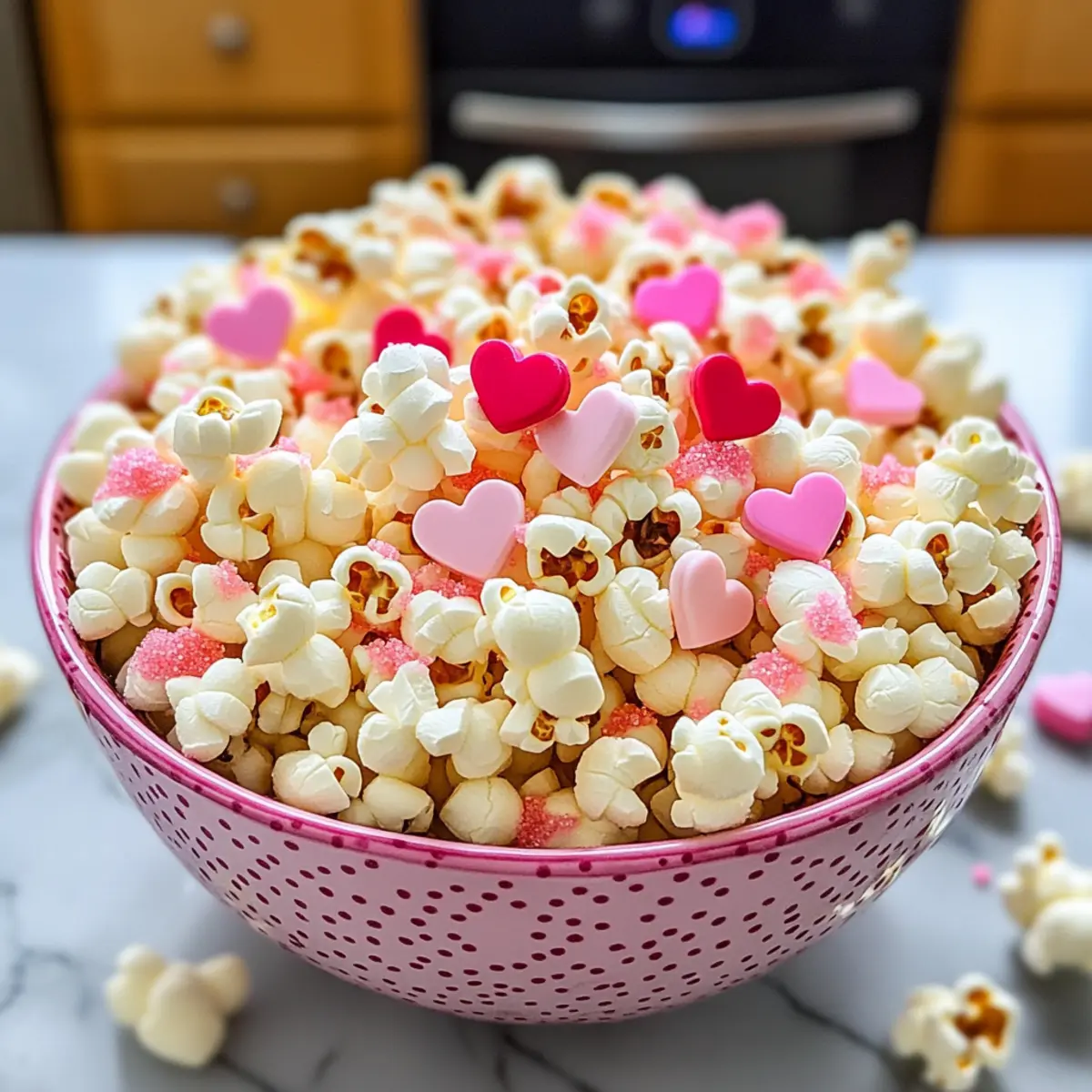 Valentins-Popcorn mit süßer Schokoladensauce