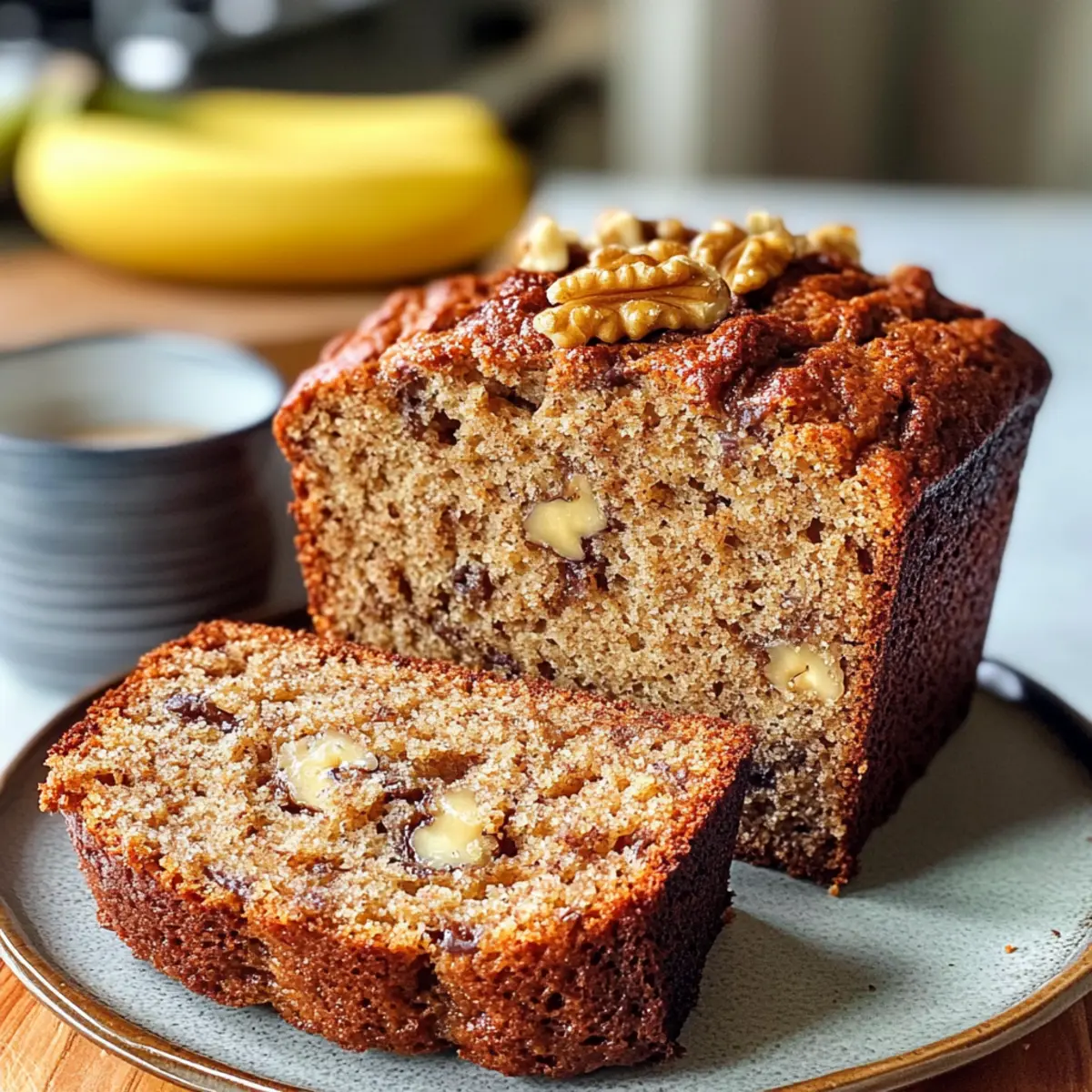 Bananen-Nuss-Brot für den perfekten Snack