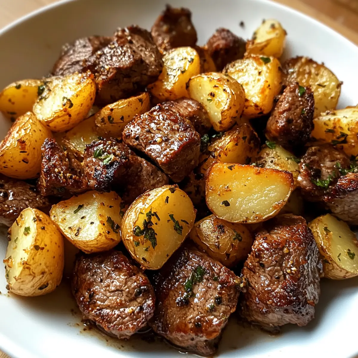 Kartoffelgulasch mit Paprika und Knoblauchgenuss