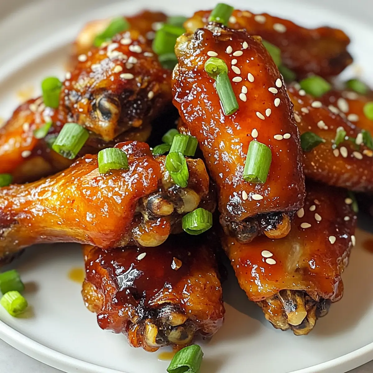 Luftfritteusen Honig Sriracha Flügel Knusprig Lecker