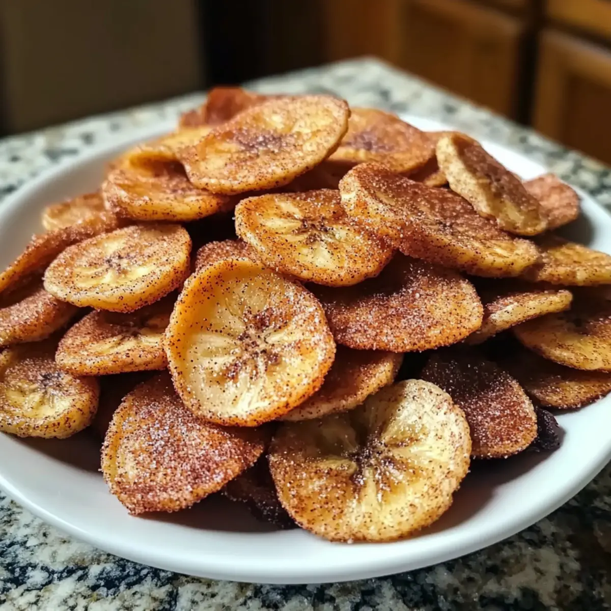 Beste knusprige gebackene Zimt-Bananchips für Sie